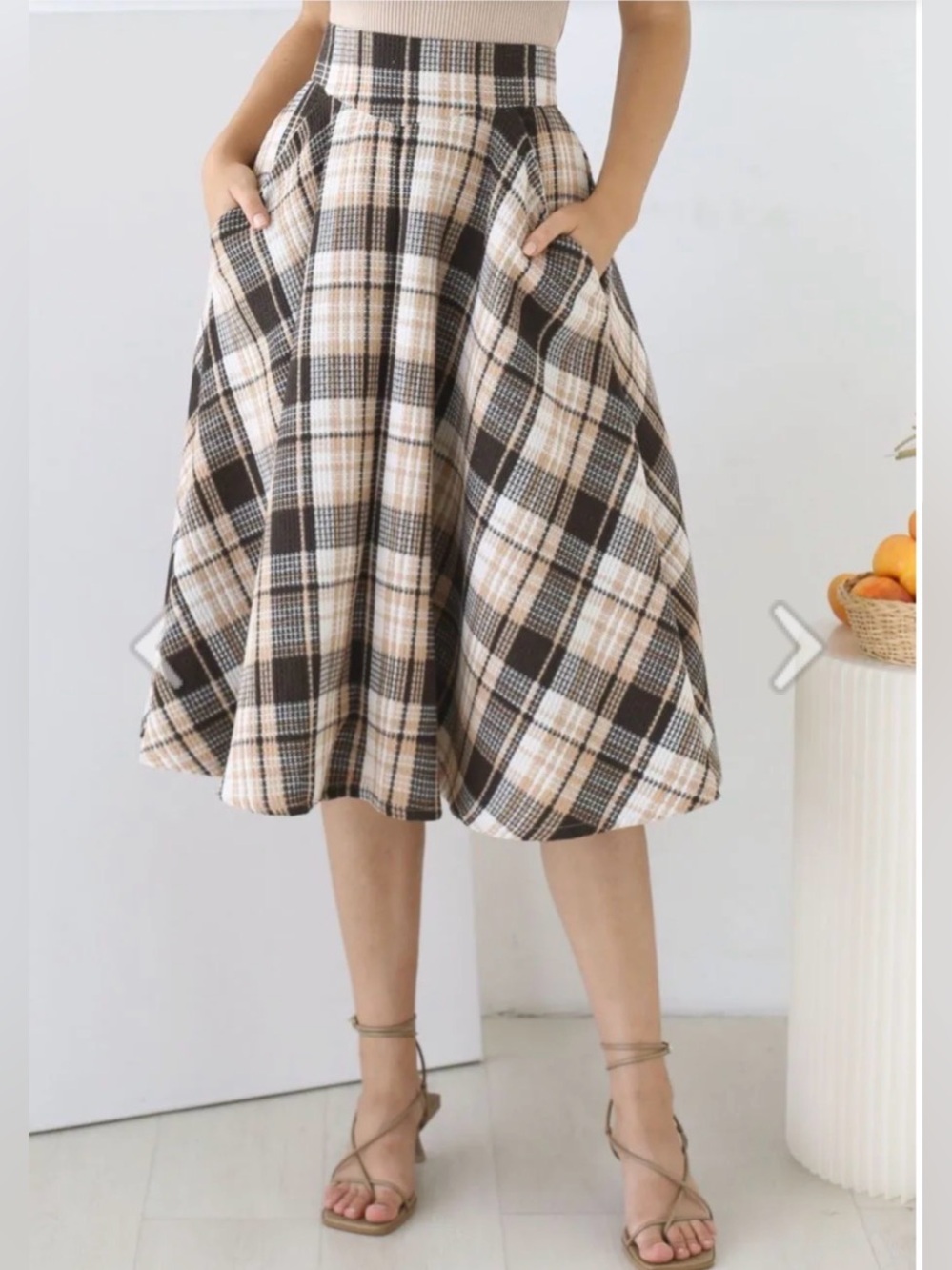 Chicwish Plaid Skirt with Pockets